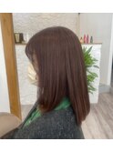 【セミロング】【レイヤー】艶カラーセミロング