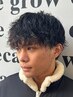 メンズカット(クイックスパ)＋ツイストスパイラル・波巻きパーマ￥11,110#眉毛