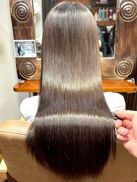 ハーシーバイアポロ 相模大野(HERSHE by apollo) x髪質改善/ホワイトグレージュ/レイヤーカット/チェリーブラウン