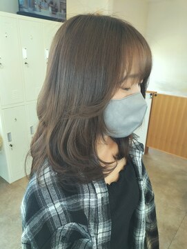 デジー(desir) ミディアムレイヤー×オリーブベージュ