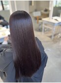 美髪パープルストレートロング