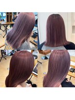 ユニ バイ マグ 長野店(Uni.by Mag)&nbsp;" 透け感抜群" ダブルカラー ミルクティーピンクベージュ