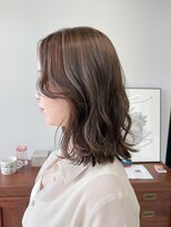 ヘアー アイス 御器所本店(HAIR ICI) ハイトーンハイライトカラーグレージュ秋カラーミディアム