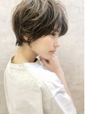 ショートボブ /暗めカラー/グランマッシュ/デザインカラー