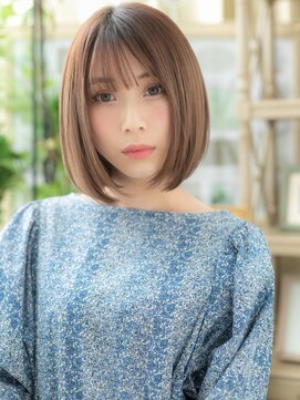 カバーヘア ブリス 戸田公園西口店(COVER HAIR bliss) グレーベージュアッシュ前下がりボブディA2戸田公園20代30代40代