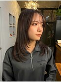 透明感グレージュ×レイヤーカット