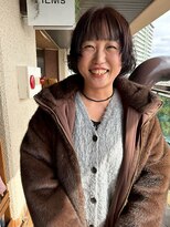 フィルム(FiLMs) ショートボブ/透明感ブラウン/ゆるふわパーマ