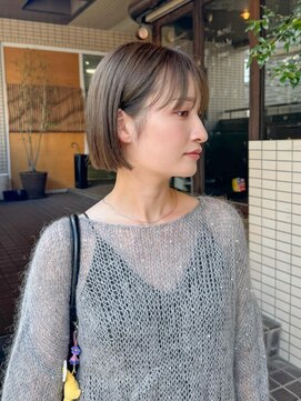 サロン シー(salon sea) salonsea 奥村 ブリーチなしベージュボブ