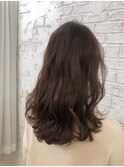 大人可愛いスタイルグレージュ韓国風ダブルバング5037