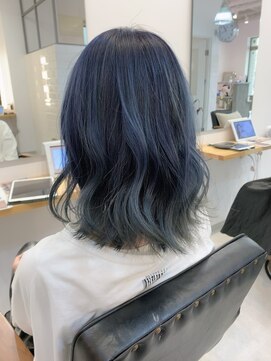 キャプチャー 海老名(capture) 【Capture KEN】レイヤードカット◎お洒落ブルー◎