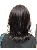 アッシュグレー_マロンベージュ Aラインボブ かきあげ
