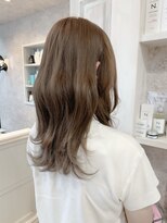 キャアリー(Caary)&nbsp;福山市美容室Caary人気 透け感ミルクティーミントベージュカラー