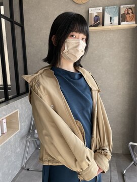 ムード カナザワ(mood kanazawa) 切りっぱなし○アッシュブラック