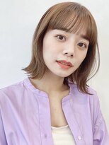 ガーデン オオタカノモリ(garden otakanomori)&nbsp;20代30代40代大人外ハネミディアム×ツヤ髪スタイル×前髪ありi