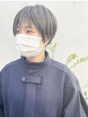 暗めカラーグランマッシュデザインカラーフェイスフレーミング