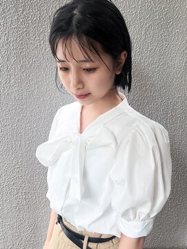 ラウンジ モリオ イケブクロ(Lounge MORIO Ikebukuro) 【morio池袋】大人可愛い黒髪前下がりショートボブ♪