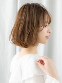 ハイライトカラー髪質改善ゆるふわくびれボブf古河20代30代40代