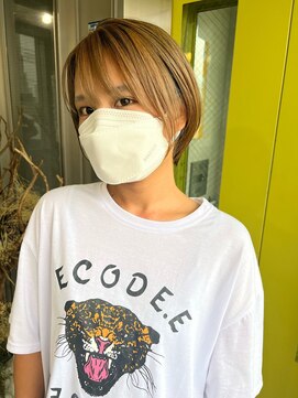 ガルボ ヘアー(garbo hair) ハイトーンデザインカラー10代20代