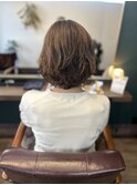 大人可愛いふんわりボブパーマ