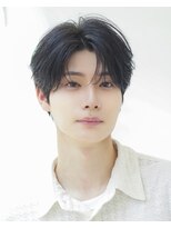 オーシャントーキョー 渋谷神南(OCEAN TOKYO)&nbsp;韓国ヘアカルマパーマカルマバングセンターパート黒髪ウルフ