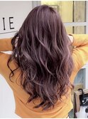 ミルクティーベージュピンクベージュカラー顔周りレイヤー30代