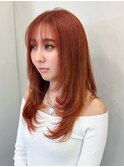 ロング美髪韓国ヘア顔周りレイヤー前髪カット_ba547082