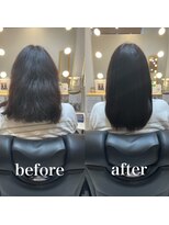 ツヤと髪 クリム(crim)&nbsp;髪質改善エステカラー　ミディアム　白髪染め　30代、40代、20代
