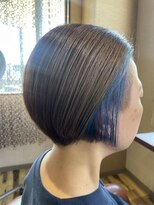 ヘアー キューブ フィール 都町店(hair cube feel)&nbsp;ブルーのインナーカラー