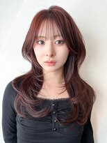 アイティーバイアルバム 藤沢店(IT by ALBUM)&nbsp;顔周りレイヤーロングウルフレイヤー前髪カット_F20881