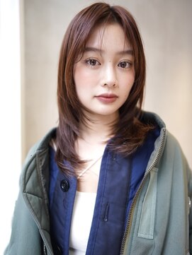 ニコ トウキョウ 渋谷(nico TOKYO) ロングレイヤーカット顔周りレイヤーウルフハッシュカット韓国