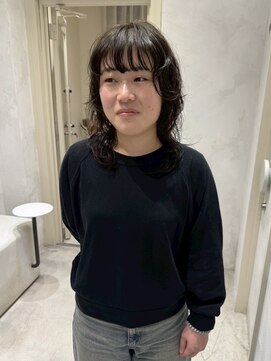 柔らか質感のゆるウェーブ×ショートウルフ^_^