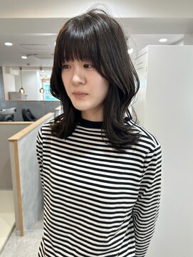 ナウアズ(now as.) 大人可愛いくびれミディアムxダークグレージュ【菅井】