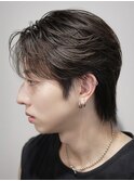 韓国風コンマヘアカルマヘアニュアンスパーマビジネスショート
