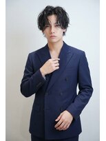 トリリオンヘアー by NoLimit 西梅田店&nbsp;『メンズ梅田美容室』色気センターパート