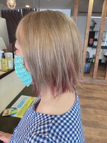 アンフルール(Un Fleur)&nbsp;ハイトーンベージュ×インナーカラーピンク♪♪