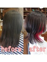 スミカ(sumica)&nbsp;#ショートレイヤー  #インナーカラー  #インナーピンク