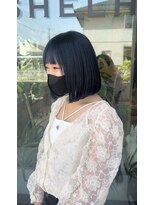 シェルハ(SHELHA)&nbsp;ブルーブラック ネイビーブルー ブリーチカラー 青紫 透明感