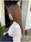 エギョモリ刈り上げボブこなれヘアーバニラベージュカシスレッド