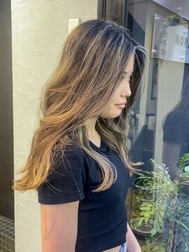 ノラ ウメダ(NORA UMEDA) 【NORA UMEDA 高木】ハイライトバレイヤージュ地毛ハイライト