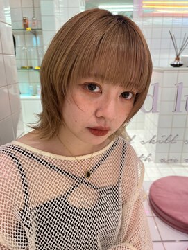 ロンドルーチェ 心斎橋(Lond luce) ダークアッシュ/ミディアムレイヤーカット［髪質改善/縮毛矯正］