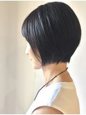 ショートパーマショートカット前髪あり前髪なし30代40代50代