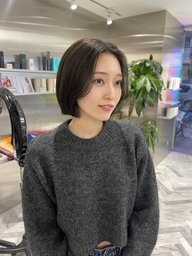 ゼスト 八王子店(ZEST) オリーブグレージュ丸みボブ【溝呂木結奈】