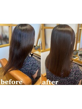 【国分/全席半個室】毎朝のスタイリングも楽で扱いやすい♪乾かすだけでまとまる、艶のある美髪へ。