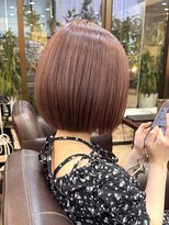 キャラ 池袋本店(CHARA) ピンクミルクティーベージュハイトーンダブルカラーボブ【池袋】