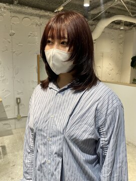 コフィー バイ メルト 吉祥寺(cofy by melt) 山本/レイヤーカット顔周りブリーチなしカラー韓国前髪カット