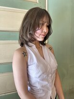 ランプ 代官山(the lamp)&nbsp;ダブルカラーケアブリーチベージュピンクボブオリーブカラー