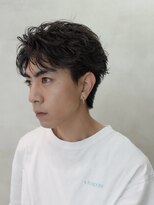 バイフィフス 原宿/表参道(by fifth)&nbsp;シャドウパーマスパイラルパーマセンターパート大人メンズヘア