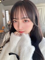 カシュカシュ 表参道(cache cache) アイドル前髪顔周り透明感地毛風カラーロングヘア髪質改善