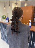 ツイン編みおろし