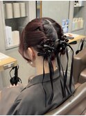 【藤沢ヘアセット】ボブ個性的ヘアアレンジ